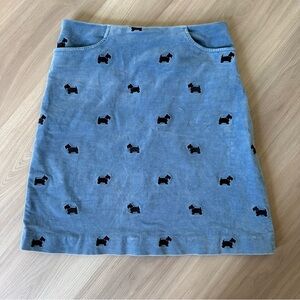 Lilly Pulitzer Velveteen Scottie Dog Skirt 4 Vintage